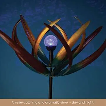 Colorful 74" Multi-Color Tulip Wind Spinner