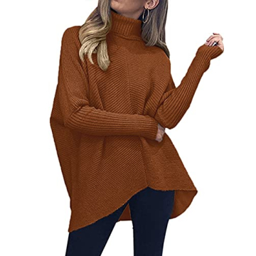 Stylish ANRABESS Oversized Turtleneck Sweater for Fall