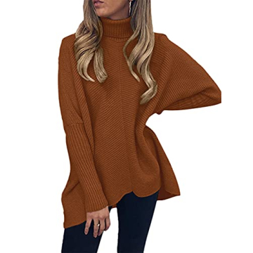 Stylish ANRABESS Oversized Turtleneck Sweater for Fall