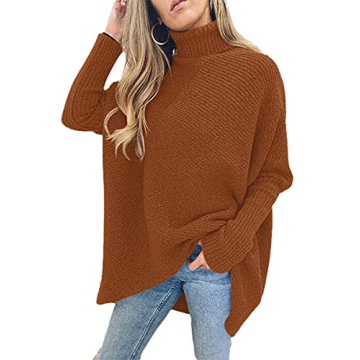 Stylish ANRABESS Oversized Turtleneck Sweater for Fall