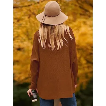 Stylish ANRABESS Oversized Turtleneck Sweater for Fall