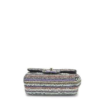 Chanel Multicolor Sequin Half Flap Mini Bag