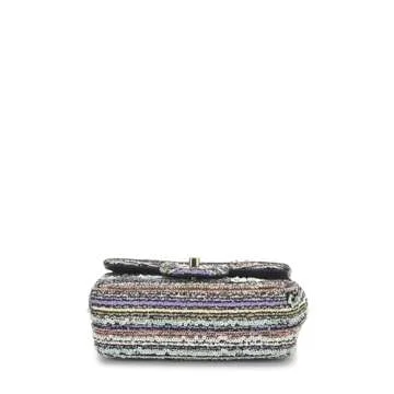 Chanel Multicolor Sequin Half Flap Mini Bag