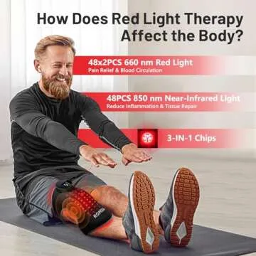 ROMISA Red Light Therapy Knee Brace for Pain Relief