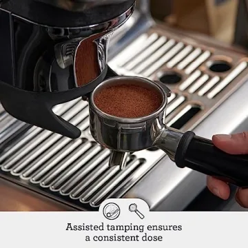 Breville Barista Express Impress Espresso Machine BES876BSS, Brushed Stainless Steel