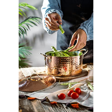 DEMMEX Copper Soup Pot - Handmade and Stylish Cookware