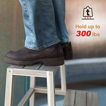 INTERBUILD Acacia 2-Step Stool - Stylish & Versatile