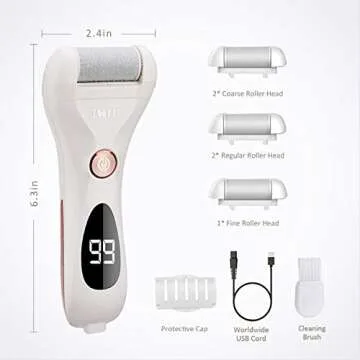 Callus Remover for Feet Shaver Rechargeable Electric Foot File Pedicure Tools for Feet Professional Callous Shaver Waterproof Pedicure kit for Cracked Heels and Dead Skin