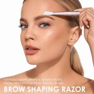 JAPONESQUE - SKINTherapy Dermaplaning Facial Razors - Two Blade Sizes with Interchangeable Handle, Eyebrow Razor, Ultra Sharp Japanese Blades, For Hair Removal, Multipurpose Exfoliating