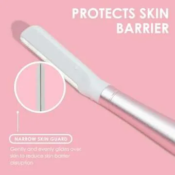 JAPONESQUE - SKINTherapy Dermaplaning Facial Razors - Two Blade Sizes with Interchangeable Handle, Eyebrow Razor, Ultra Sharp Japanese Blades, For Hair Removal, Multipurpose Exfoliating