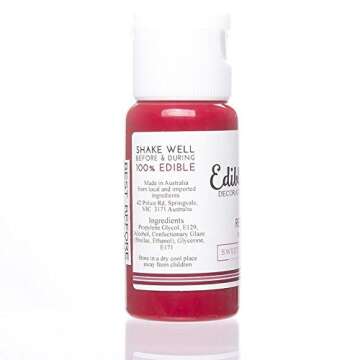 Edible Art Decorative Paint Red 15ml - Creative Culinary Touch