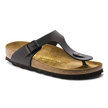 BIRKENSTOCK Gizeh Birko-Flor Black Sandals - Stylish Comfort for Women