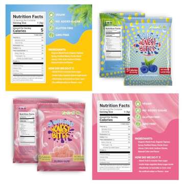 Honest Bites Low Sugar Gummy Candy Variety Candy- Healthy Snacks for the Whole Family, Gluten Free, ...