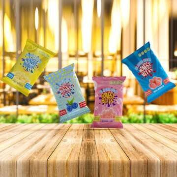 Honest Bites Low Sugar Gummy Candy Variety Candy- Healthy Snacks for the Whole Family, Gluten Free, Keto, Vegan Fruit Snacks - Tropical Burst, Keto Snacks