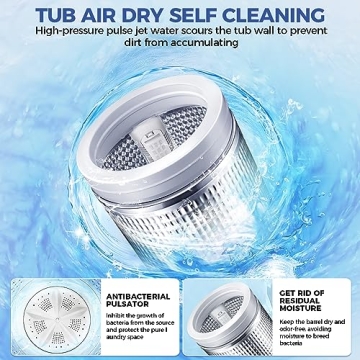 Nictemaw Portable Washer - 15.6Lbs Compact Capacity