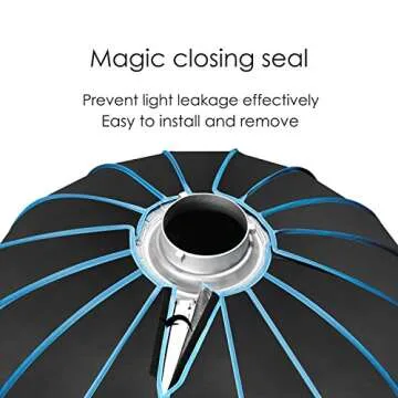 NEEWER Hexadecagon Softbox 36 inches/90 centimeters with Blue Rim and Bowens Mount, Portable Softbox Diffuser Compatible for NEEWER CB60 CB100 CB150 CB60 RGB and Other Bowens Mount Lights