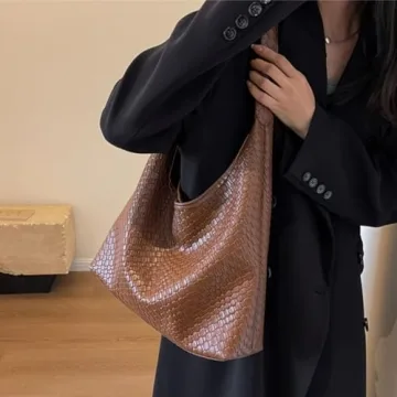 Stylish Ann Bully Woven Leather Shoulder Bag for Women