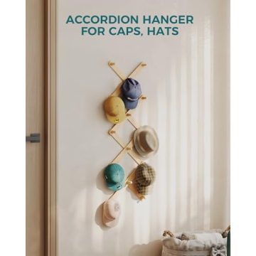 OROPY Expandable Wood Coat Rack 14 Pegs Adjustable Natural