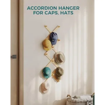 OROPY Expandable Wood Coat Rack 14 Pegs Adjustable Natural