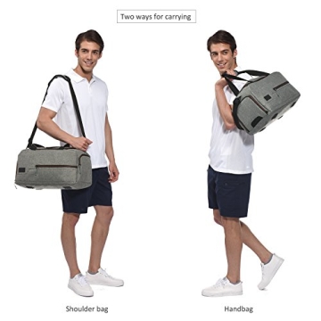 MarsBro Water Resistant Gym Duffel Bag with Shoe Compartment