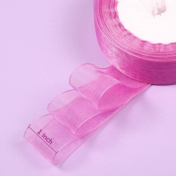 6 Rolls of Colorful Organza Ribbon for All Occasions