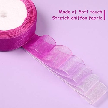 6 Rolls of Colorful Organza Ribbon for All Occasions