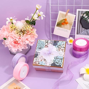 6 Rolls of Colorful Organza Ribbon for All Occasions