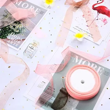 6 Rolls of Colorful Organza Ribbon for All Occasions