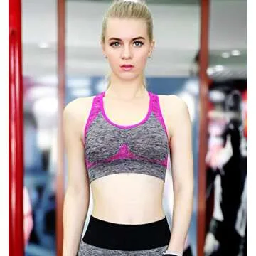 Women's High Impact Seamless Sports Bra with Pocket