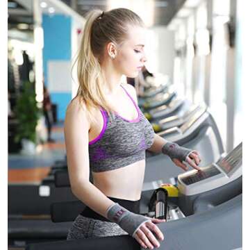 Women's Seamless Sports Bra High Impact Pocket Yoga Bras (34D 36C 36D 38A 38B 40A, Pack of 6 Colors)