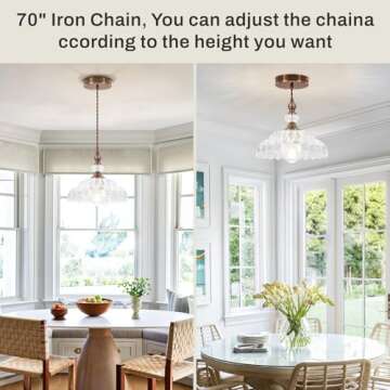 CWarmozy Vintage Pendant Light Fixture for Kitchen Island