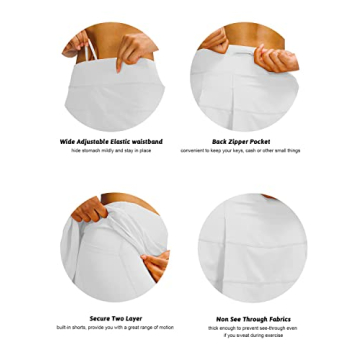 Stylish MEIVSO Women's Pleated Tennis Skirt with Pockets