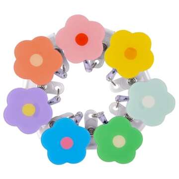 Cute Badge Reel Retractable 7 PCS Flower Floral Nurse Badge Holder Clips Reels ID Name Clip Tag for Nursing Nurses Hospital Teacher Pediatric Medical Lanyards Accessories (Flower)
