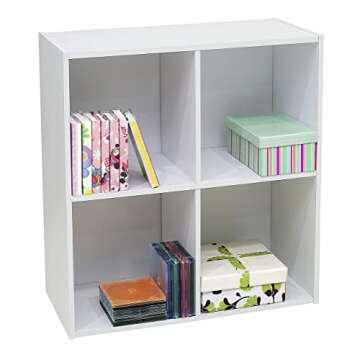 KB Designs 2-Tier Wood Bookcase Organizer for Minimal Spaces