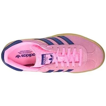 adidas Gazelle Bold Women's Shoes, Pink Glow/Victory Blue/Gum, Size 5