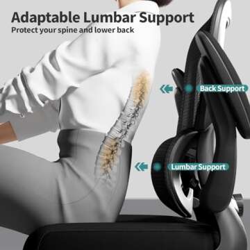 Ergonomic TRALT Office Chair with Lumbar Support
