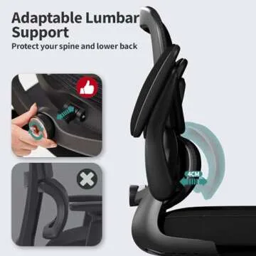 Ergonomic TRALT Office Chair with Lumbar Support