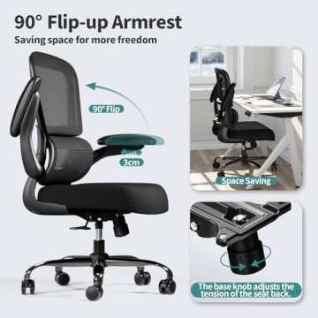 Ergonomic TRALT Office Chair with Lumbar Support