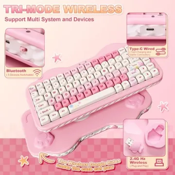 YUNZII C75 Cute Cake Wireless Mechanical Keyboard