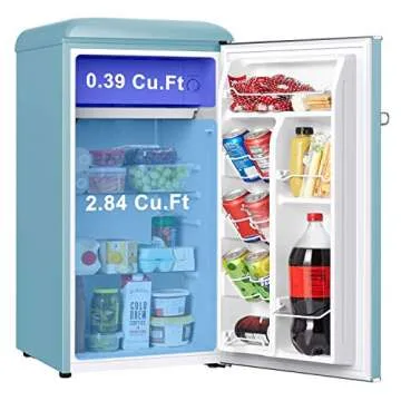 Galanz GLR33MBER10 Retro Compact Refrigerator with Adjustable Thermostat, 3.3 Cu Ft