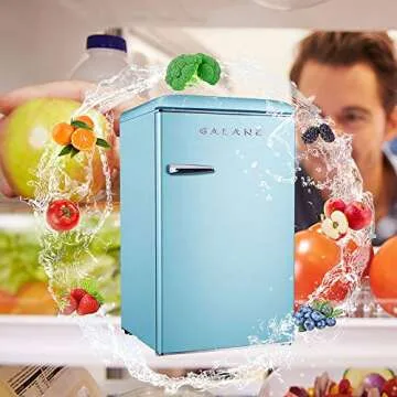Galanz Retro Compact Refrigerator - Stylish and Efficient
