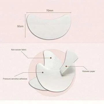 LKE 100pcs Eyeshadow Stencils Professional Pads Under Eye Eyeshadow Gel Pad Patches for Eyelash Extensions/Lip Makeup