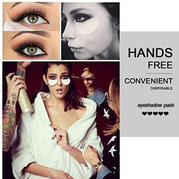 LKE 100pcs Eyeshadow Stencils Professional Pads Under Eye Eyeshadow Gel Pad Patches for Eyelash Extensions/Lip Makeup