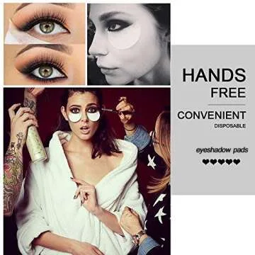 LKE 100pcs Eyeshadow Stencils Professional Pads Under Eye Eyeshadow Gel Pad Patches for Eyelash Extensions/Lip Makeup