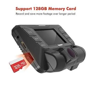 PRUVEEO Dash Cam with Night Vision and 64GB Card