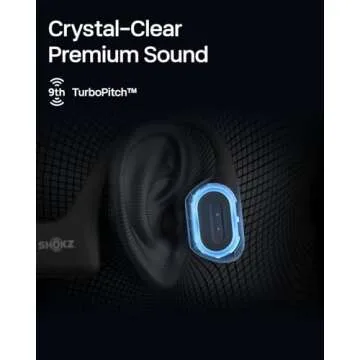 SHOKZ OpenRun Pro - Open-Ear Bluetooth Bone Conduction Sport Headphones - Sweat Resistant Wireless Earphones for Workouts and Running with Premium Deep Base - Built-in Mic, with Hair Band