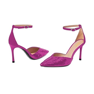 Stylish XYD Women's Stiletto Ankle Strap Heels for Parties
