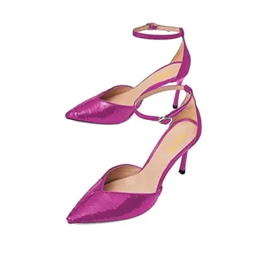 Stylish XYD Women's Stiletto Ankle Strap Heels for Parties