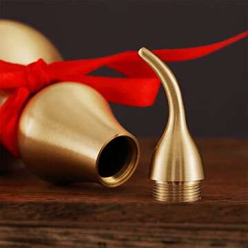 PAKUNDAS Feng Shui Decor Statue: Wu Lou Brass Gourd Charm