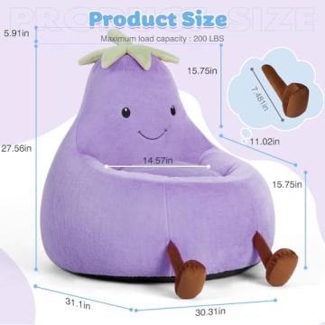 DUMOS Kids Bean Bag Chair for Comfy Fun and Relaxation